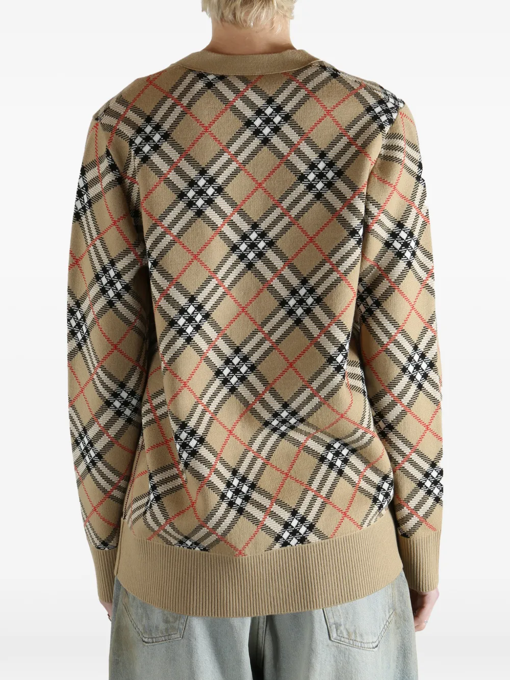 Burberry Geruit vest Beige