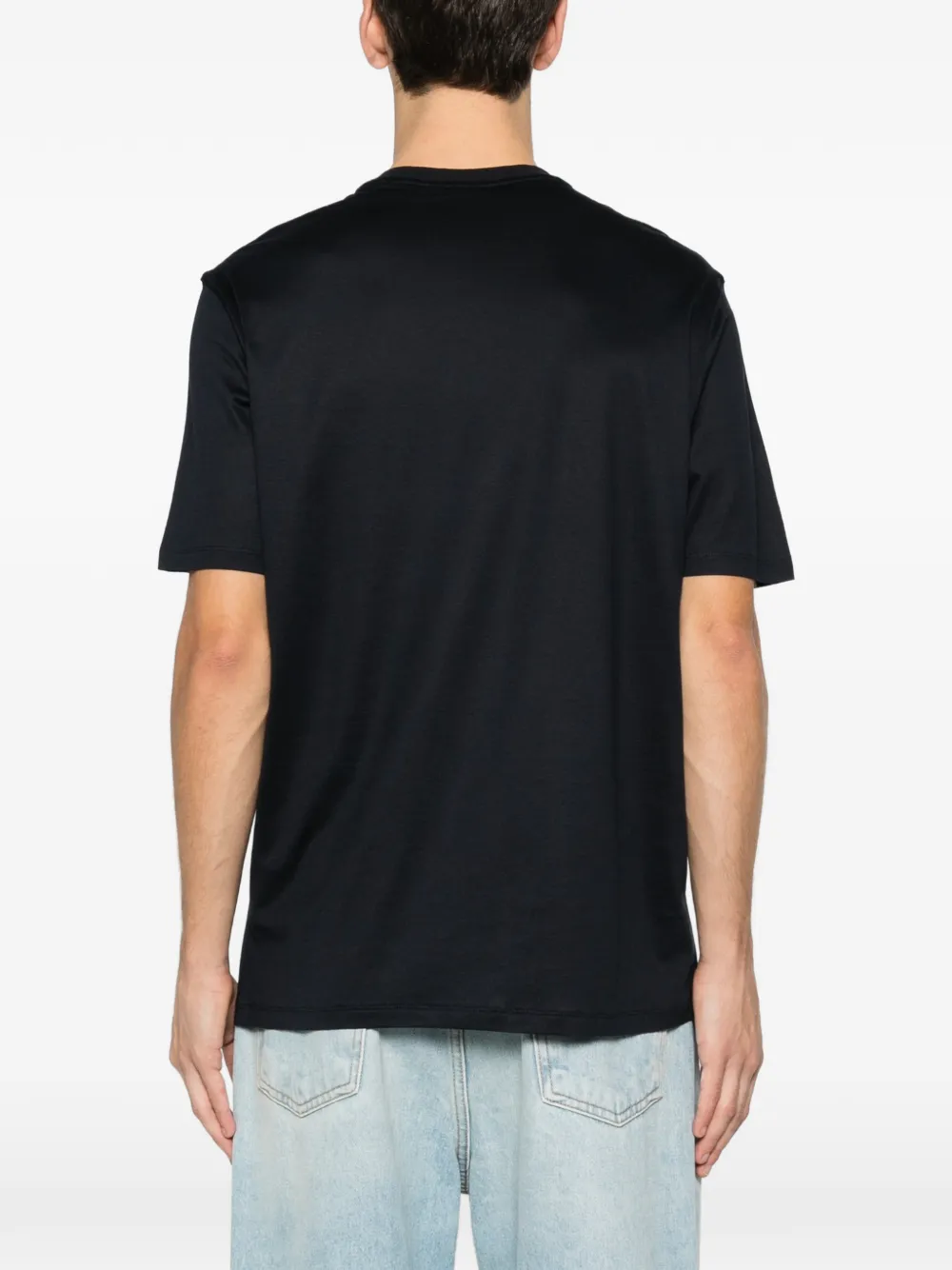 Emporio Armani T-shirt met logoprint met ronde hals Zwart
