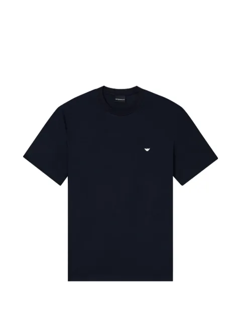 Emporio Armani jersey T-shirt with embroidery in lyocell-blend essential