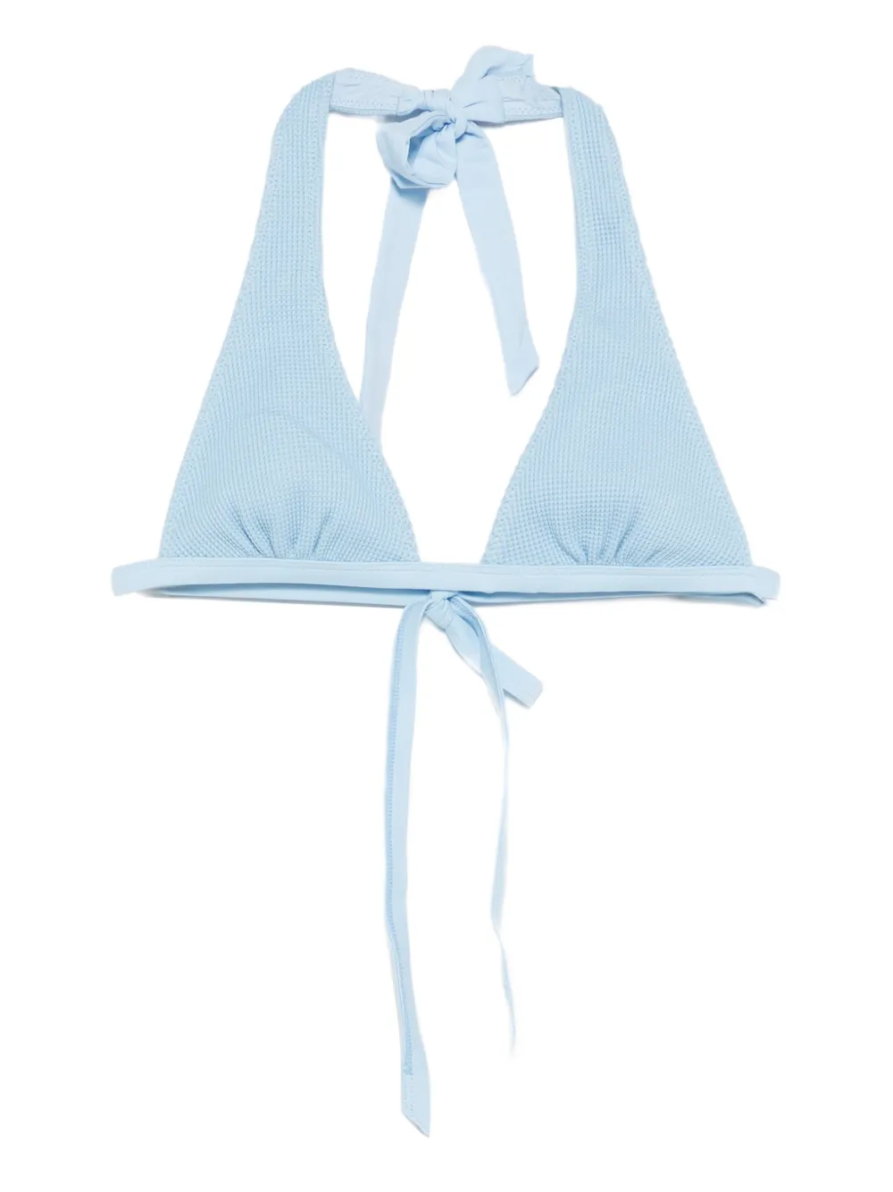 Frankies Bikinis Frank Tie-detail Bikini Top In Blue