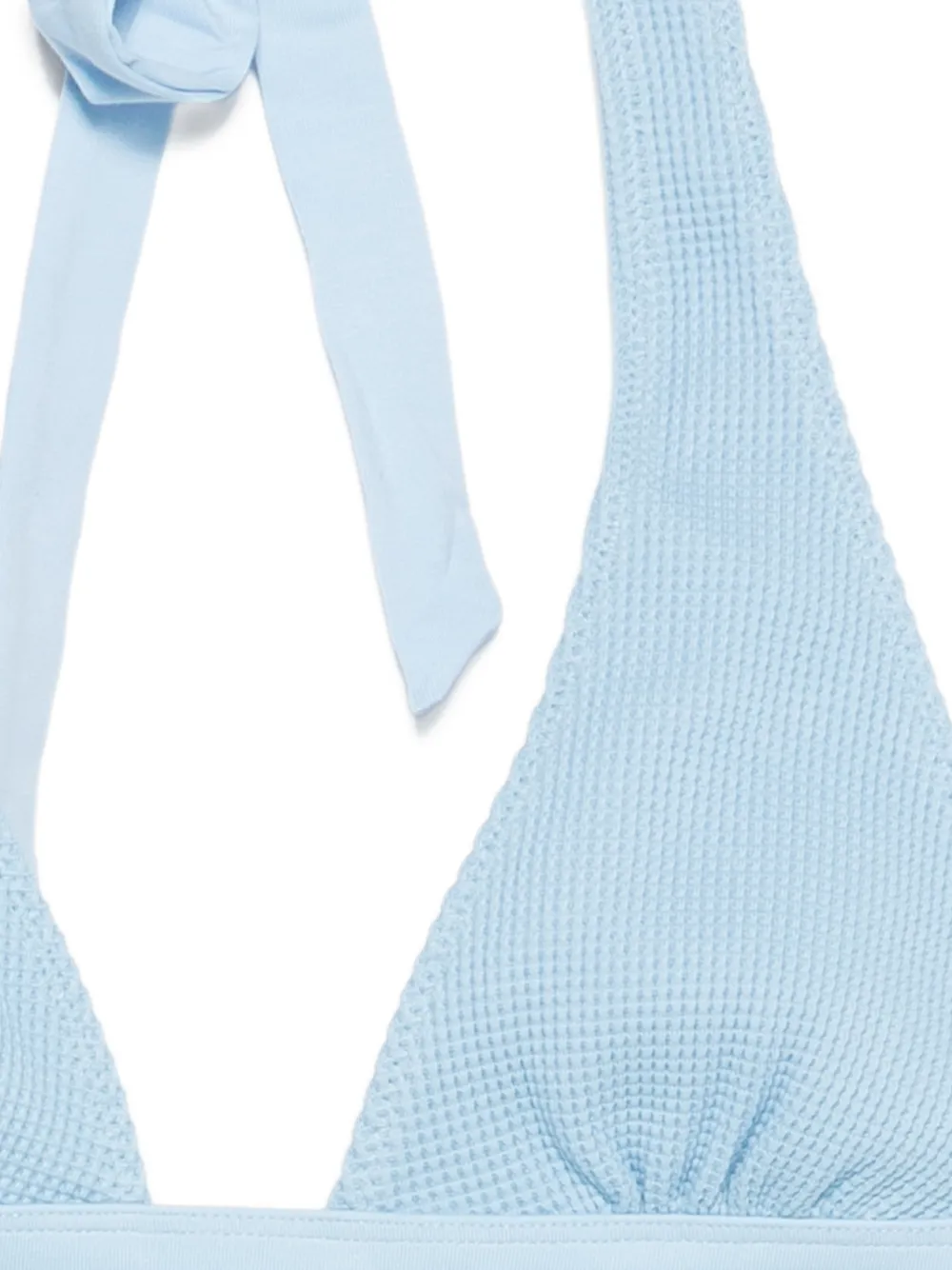  Frankies Bikinis Frank Tie-detail Bikini Top - Blue 