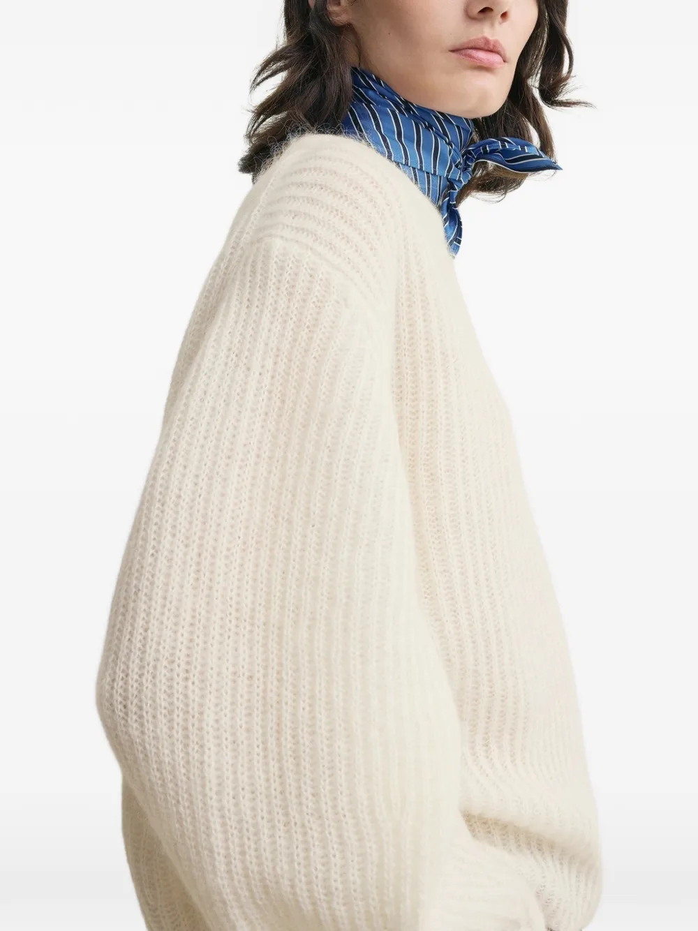 TOTEME Geribbelde sweater Beige