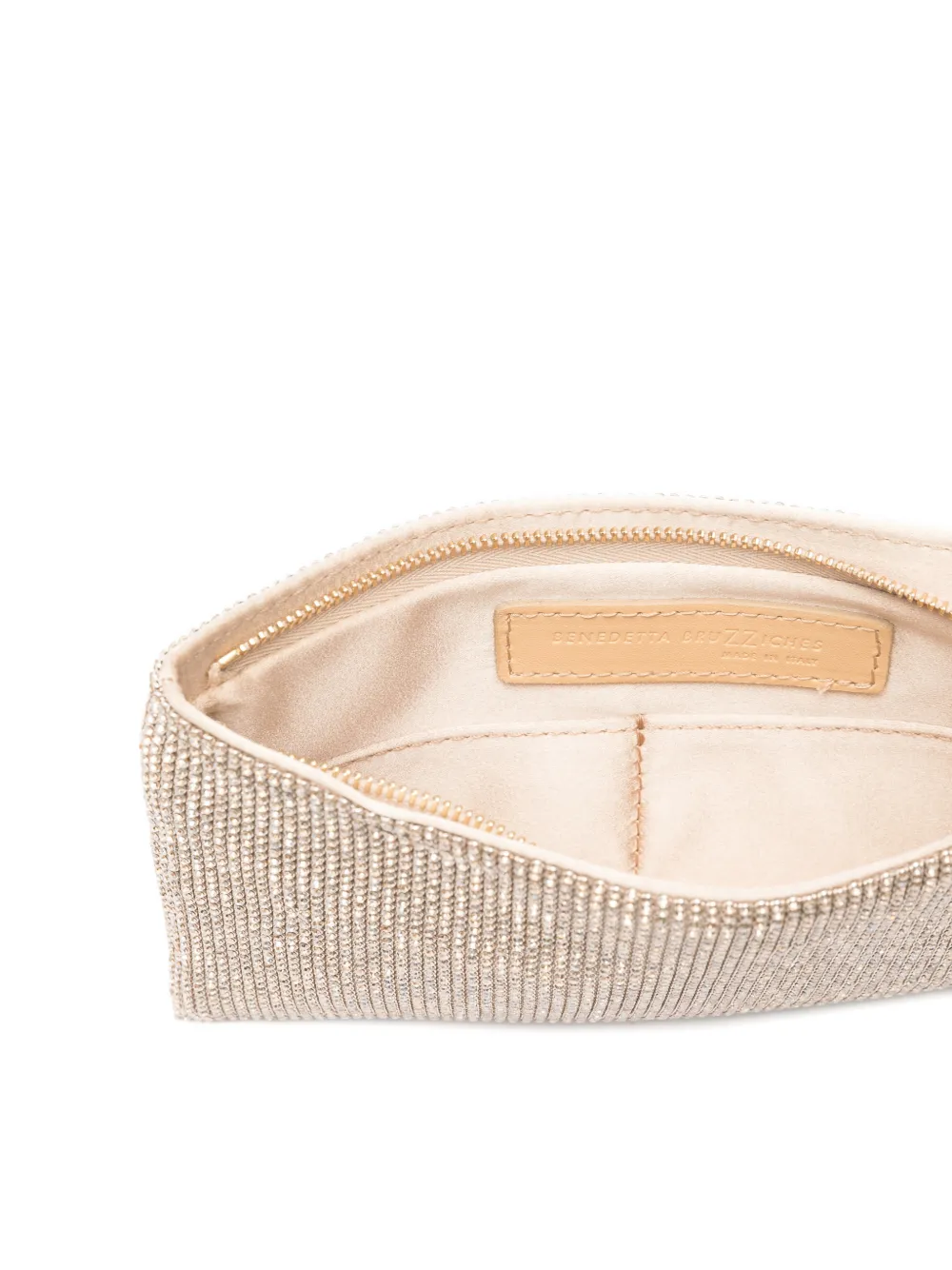 Benedetta Bruzziches Your Best Friend La Petite Embellished Chain Clutch Bag In Gold