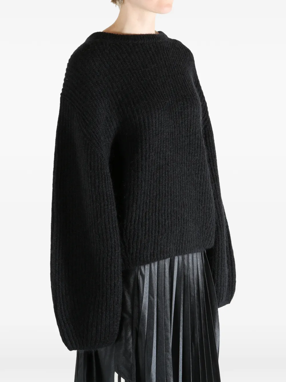 TOTEME Geribbelde sweater Zwart