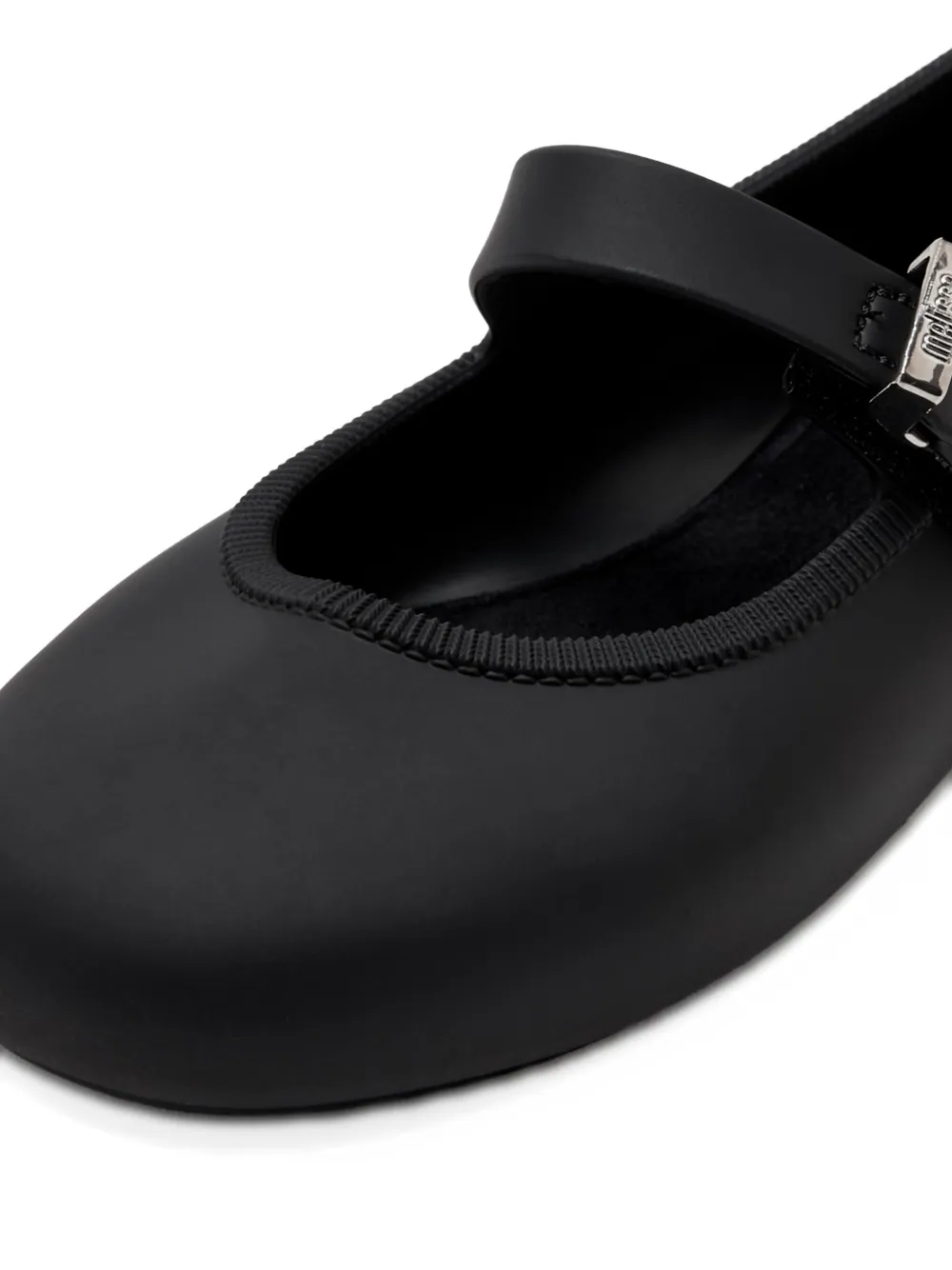 Mini Melissa Ballerina's met klittenband en gesp Zwart
