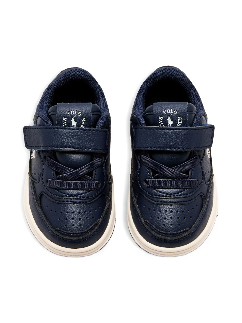POLO RALPH LAUREN KIDS touch-strap logo-detail sneakers Blauw
