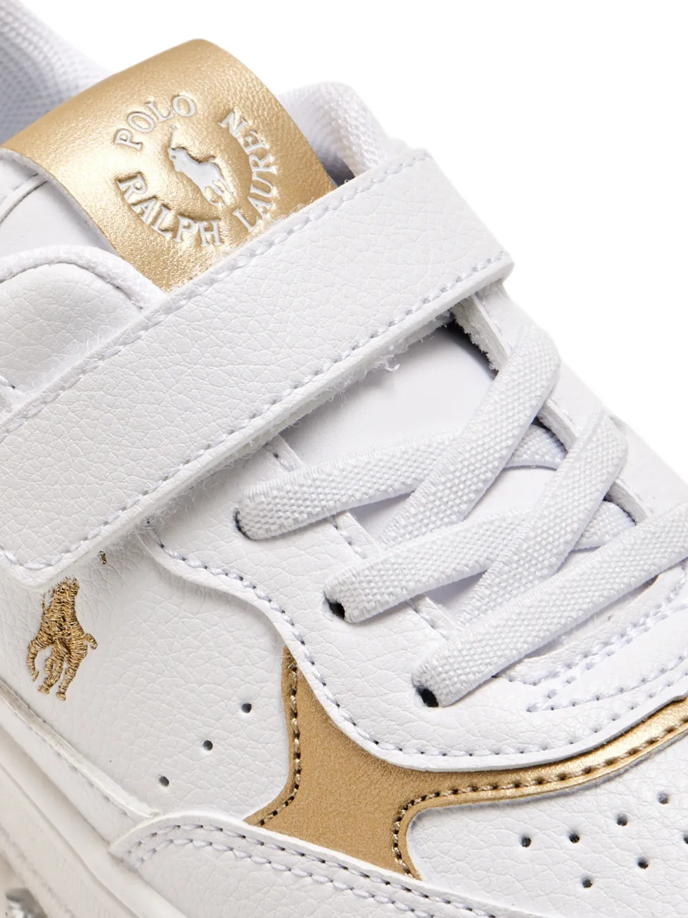 POLO RALPH LAUREN KIDS touch-strap low-top sneakers Wit
