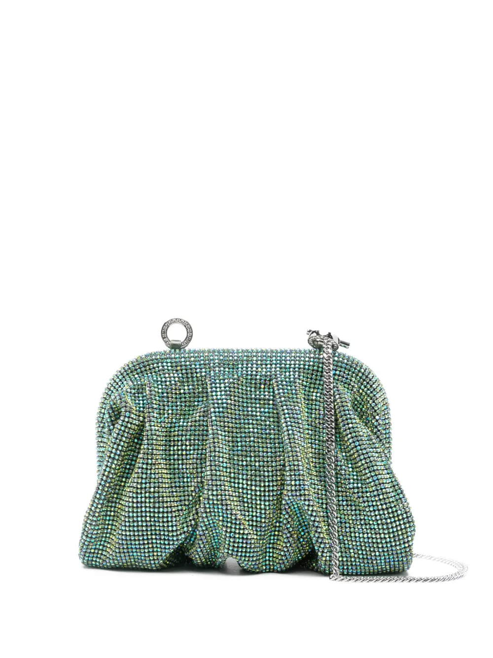 Benedetta Bruzziches Venus La Petite Embellished Clutch Bag In Green