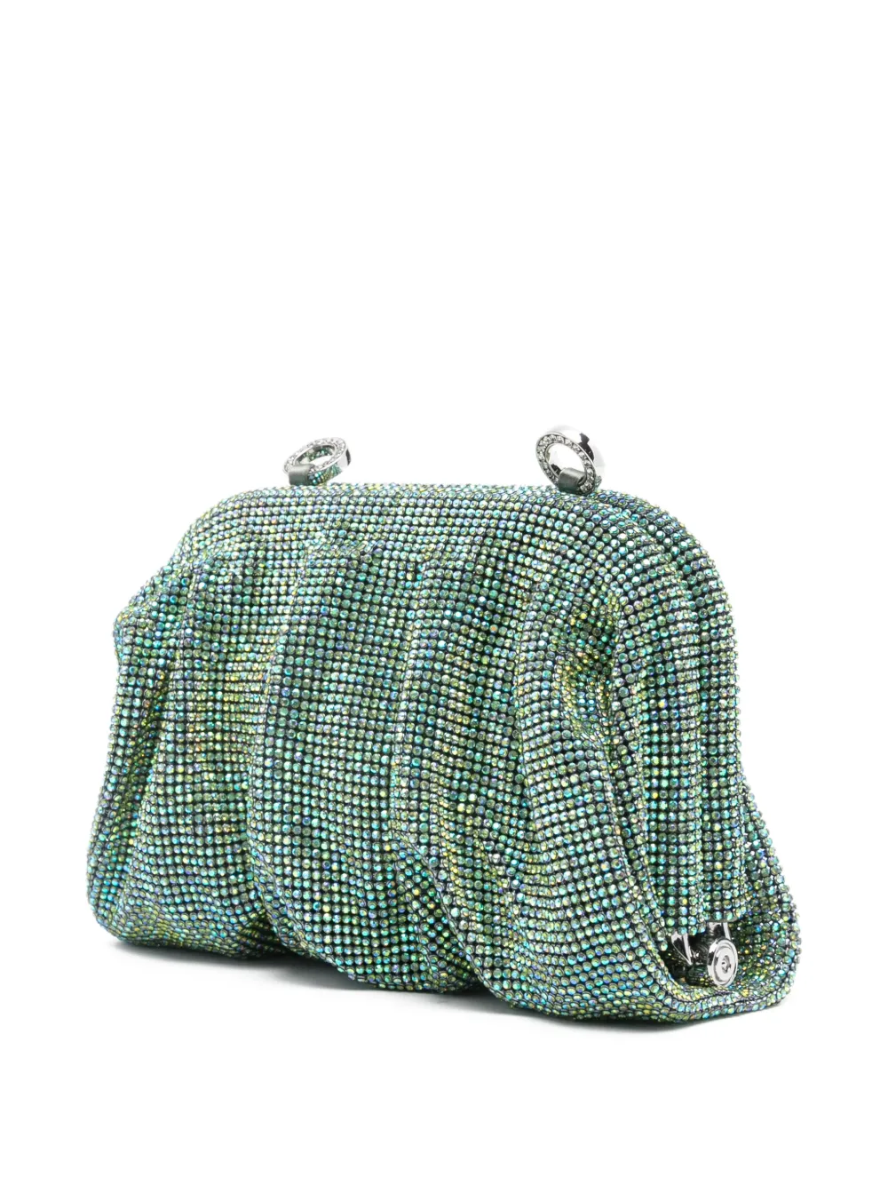 Benedetta Bruzziches Venus La Petite Embellished Clutch Bag In Green