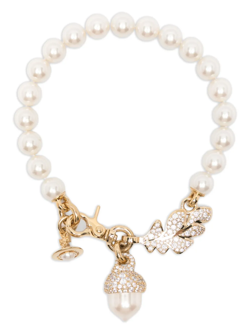 Vivienne Westwood pearl embellished pendant necklace - Weiß