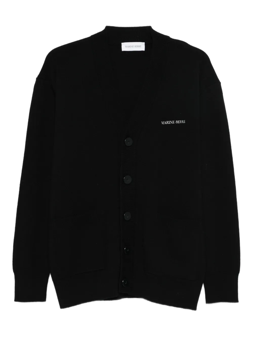 Marine Serre V-neck cardigan - Nero