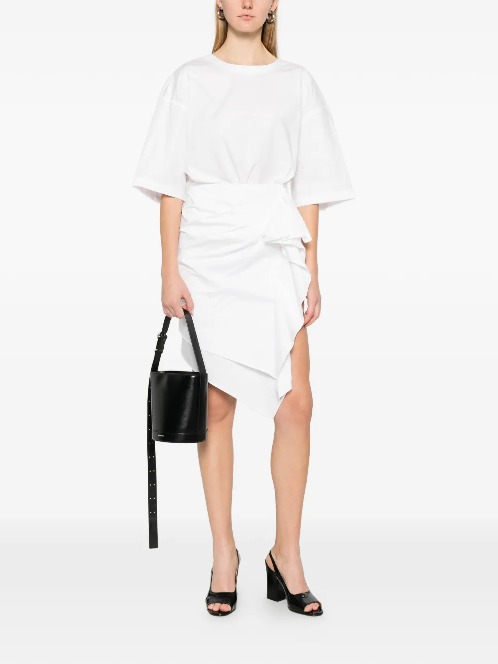 The Garment Cyprus draped mini skirt - Wit