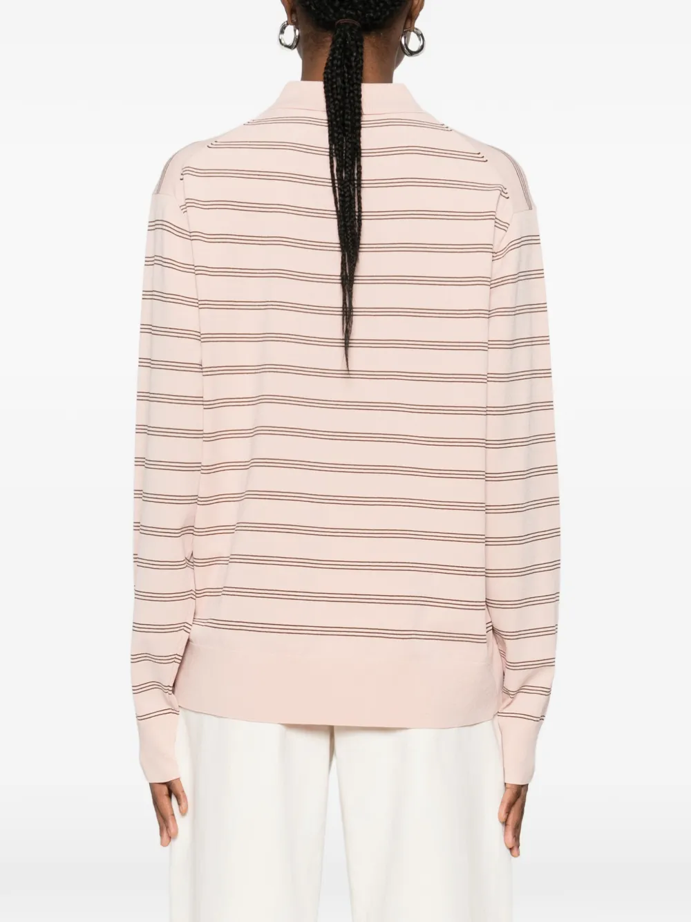 The Garment Madison gestreepte polotop Roze