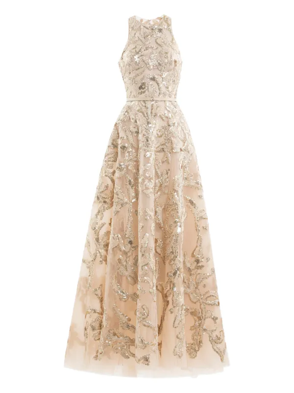 saiid kobeisy gold dress Saiid Kobeisy RE3409 Gold Evening Dress