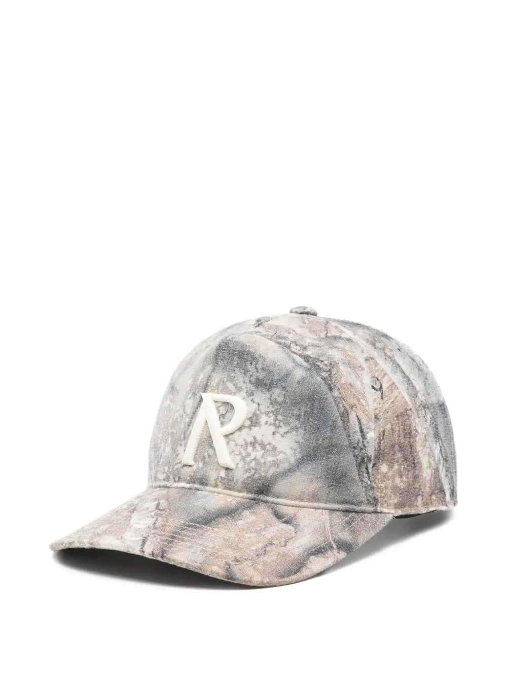 Represent logo-embroidered printed baseball cap | Grey | Image 1