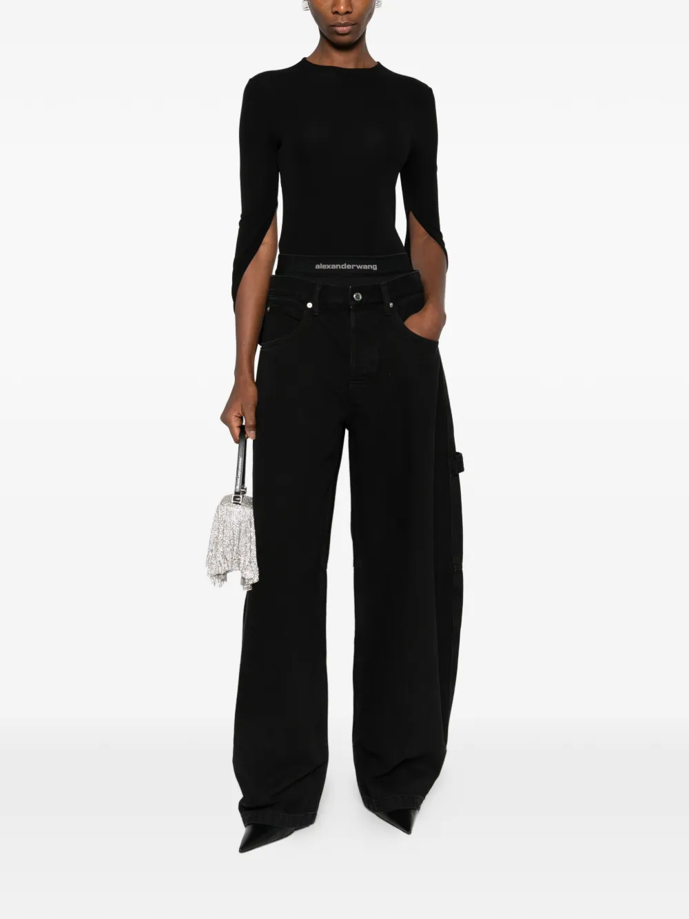 Alexander Wang five-pocket black jeans - Zwart