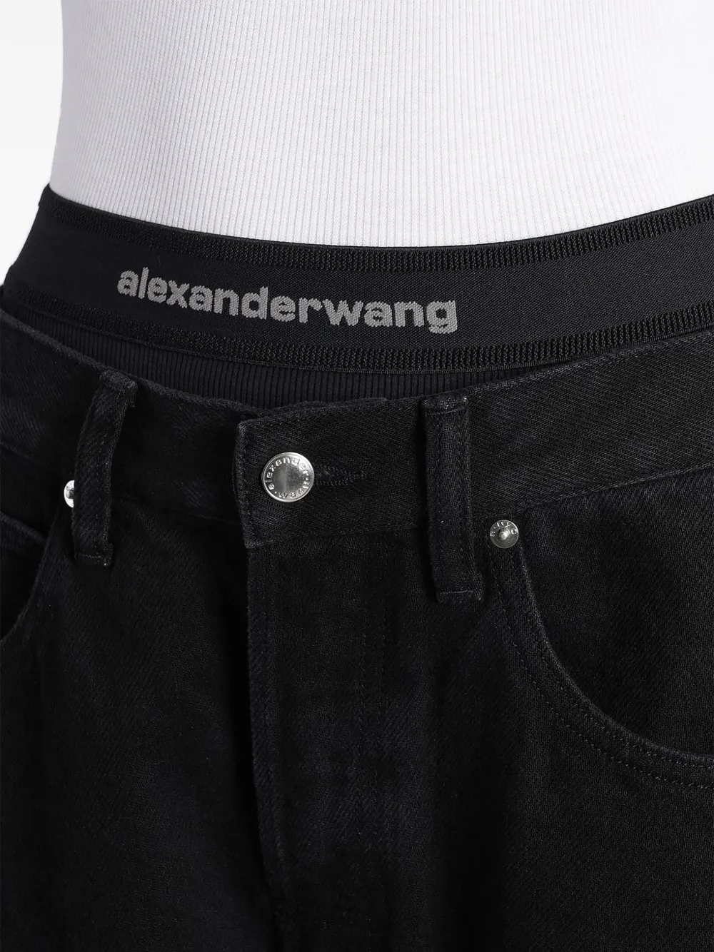 Alexander Wang Jeans met vijf zakken Zwart