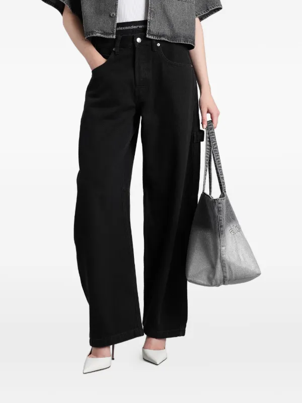 【alexanderwang】ブラック デニム ホルタートップ Alexander Wang ファイブポケット ジーンズ | ブラック | FARFETCH JP