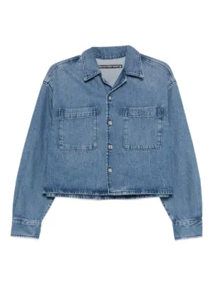 Alexander Wang グリッドパターン デニムシャツ | ブルー | FARFETCH JP