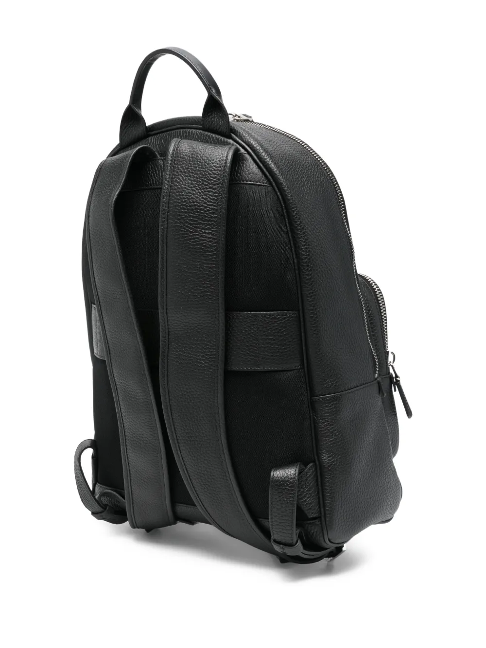  Santoni Pebble-leather Backpack - Black 