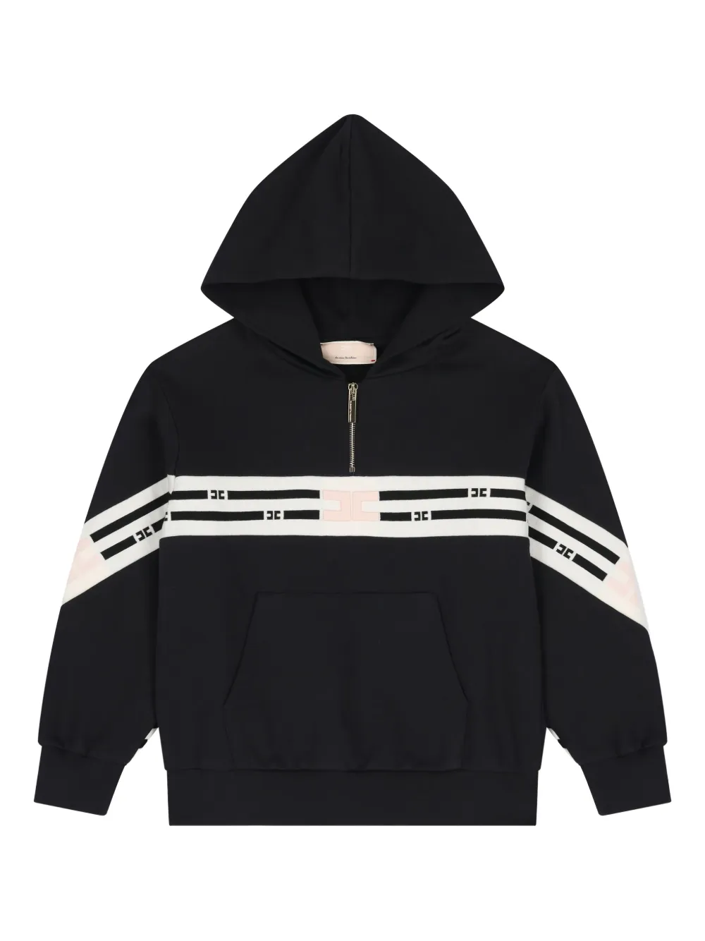 Elisabetta Franchi Kids Hoodie met ritssluiting Zwart