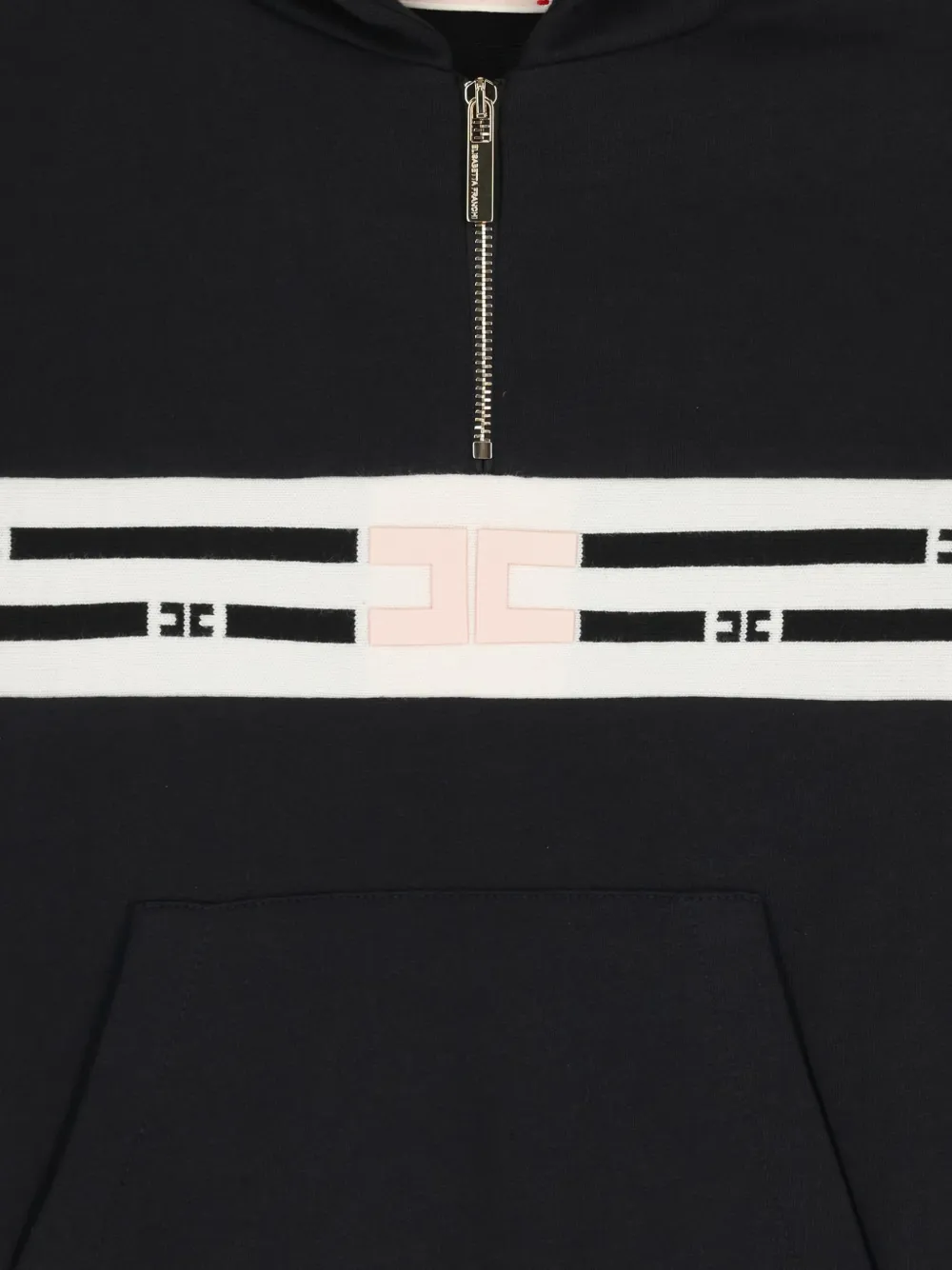 Elisabetta Franchi Kids Hoodie met ritssluiting Zwart
