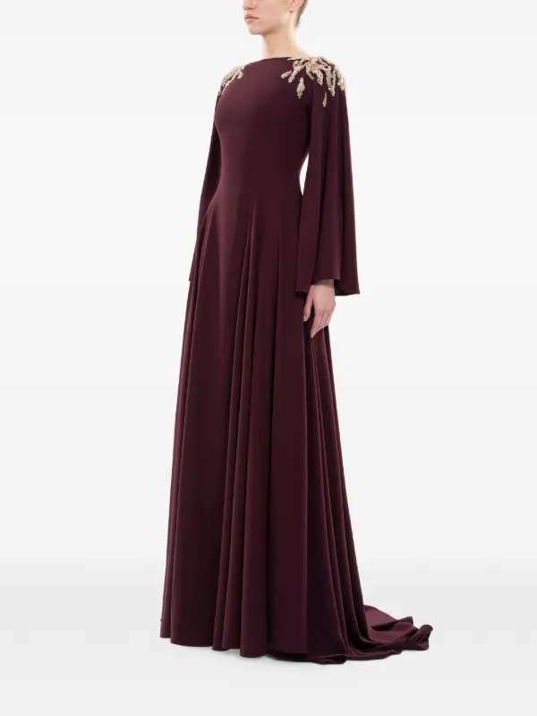 Saiid Kobeisy Embellished Maxi Dress | Purple | FARFETCH