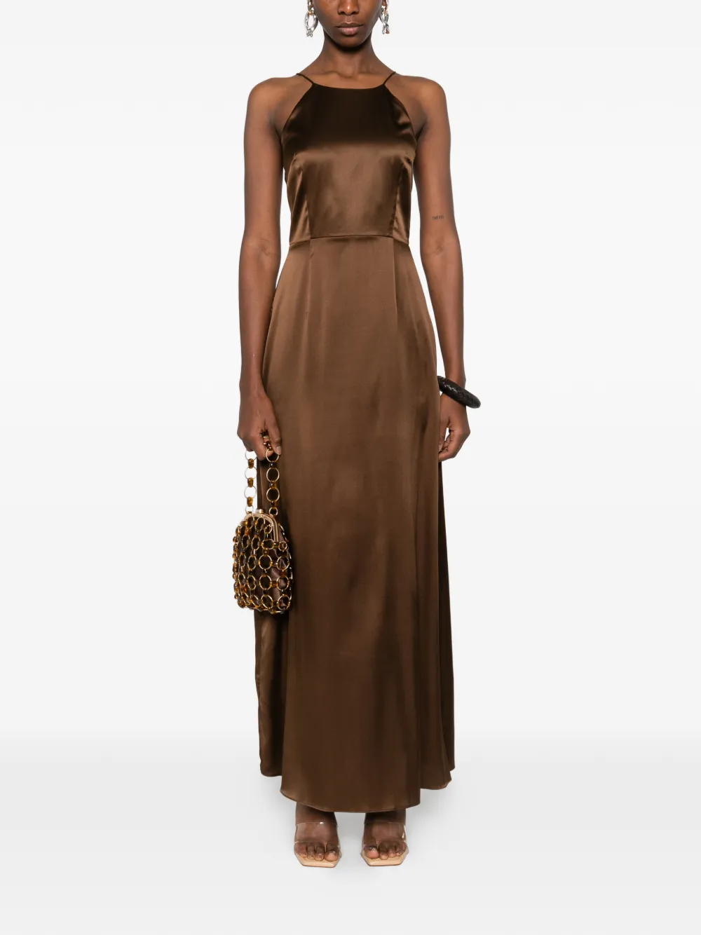 The Garment Cata tie-detail maxi dress - Bruin