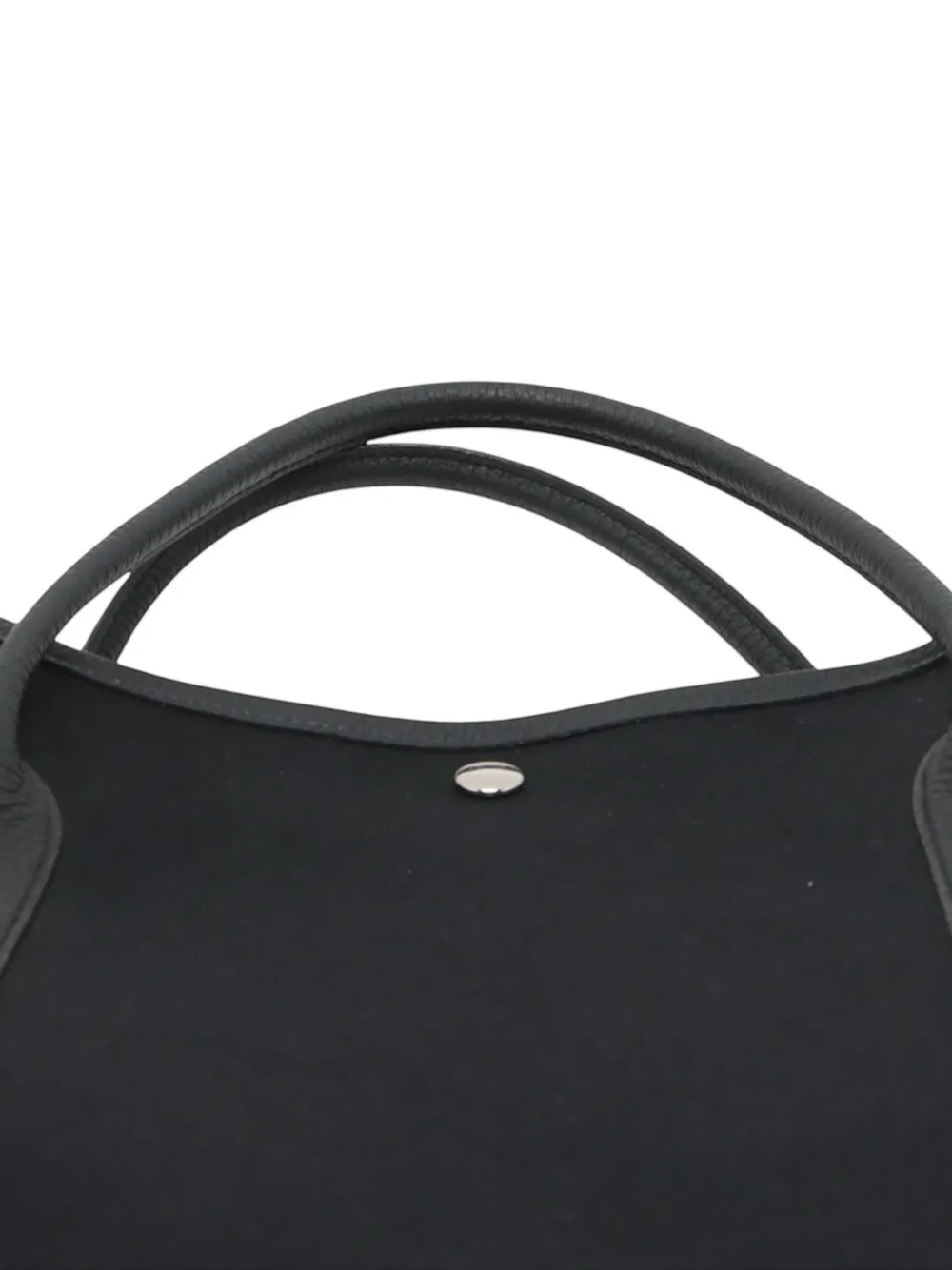 HERMES Pre-owned 2021-2025 Toile And Negonda Garden Party Pockets Vertical Bag Tote Bag In Black