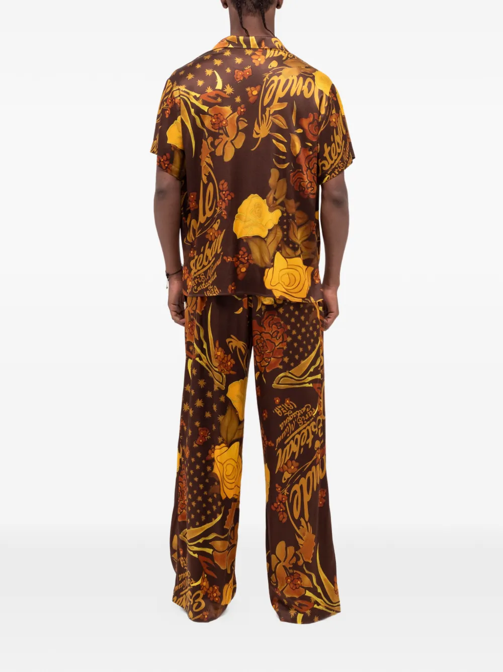 Donde Esteban Veranera blouse met bloemenprint Bruin