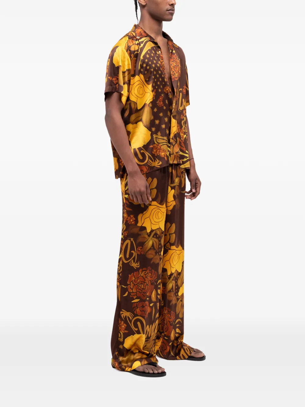 Donde Esteban Veranera blouse met bloemenprint Bruin