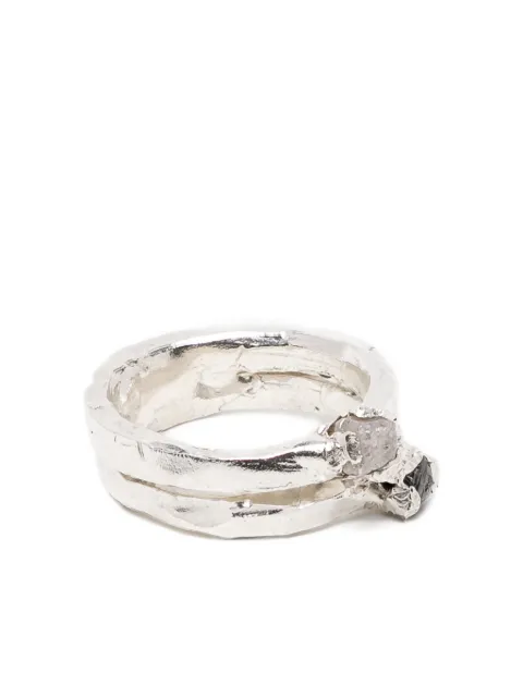 THE OUZE fused raw diamond ring 