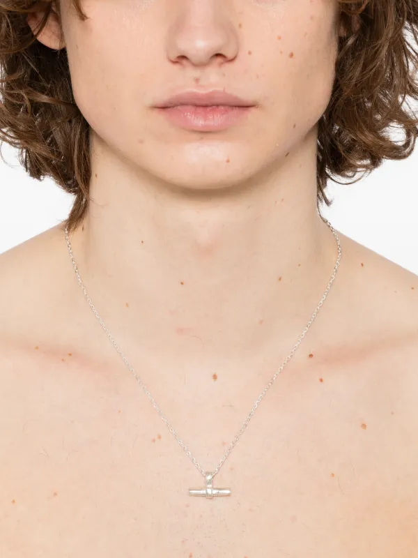 THE OUZE T-bar Necklace | Silver | FARFETCH BH