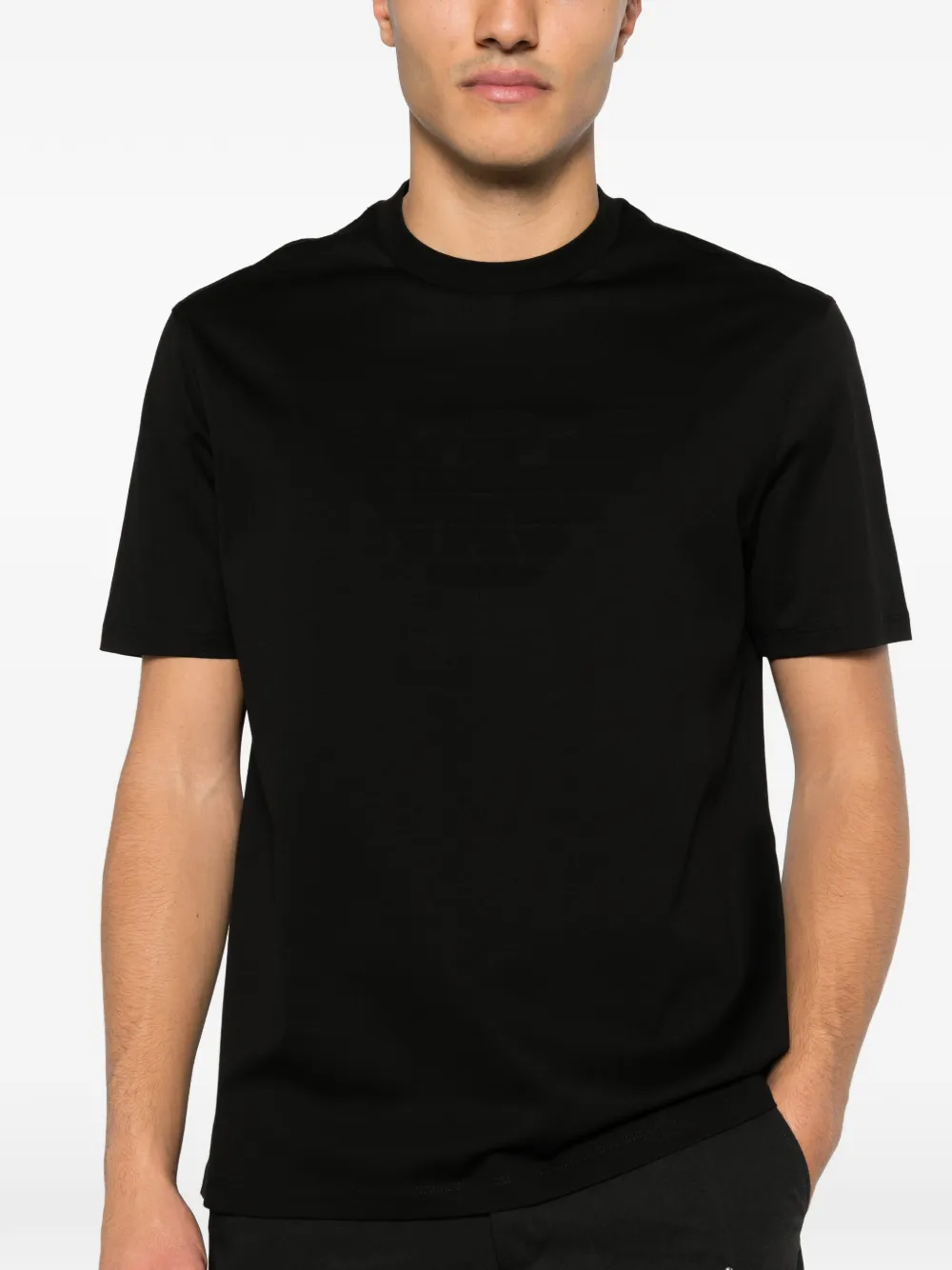 Emporio Armani T-shirt met ronde hals Zwart