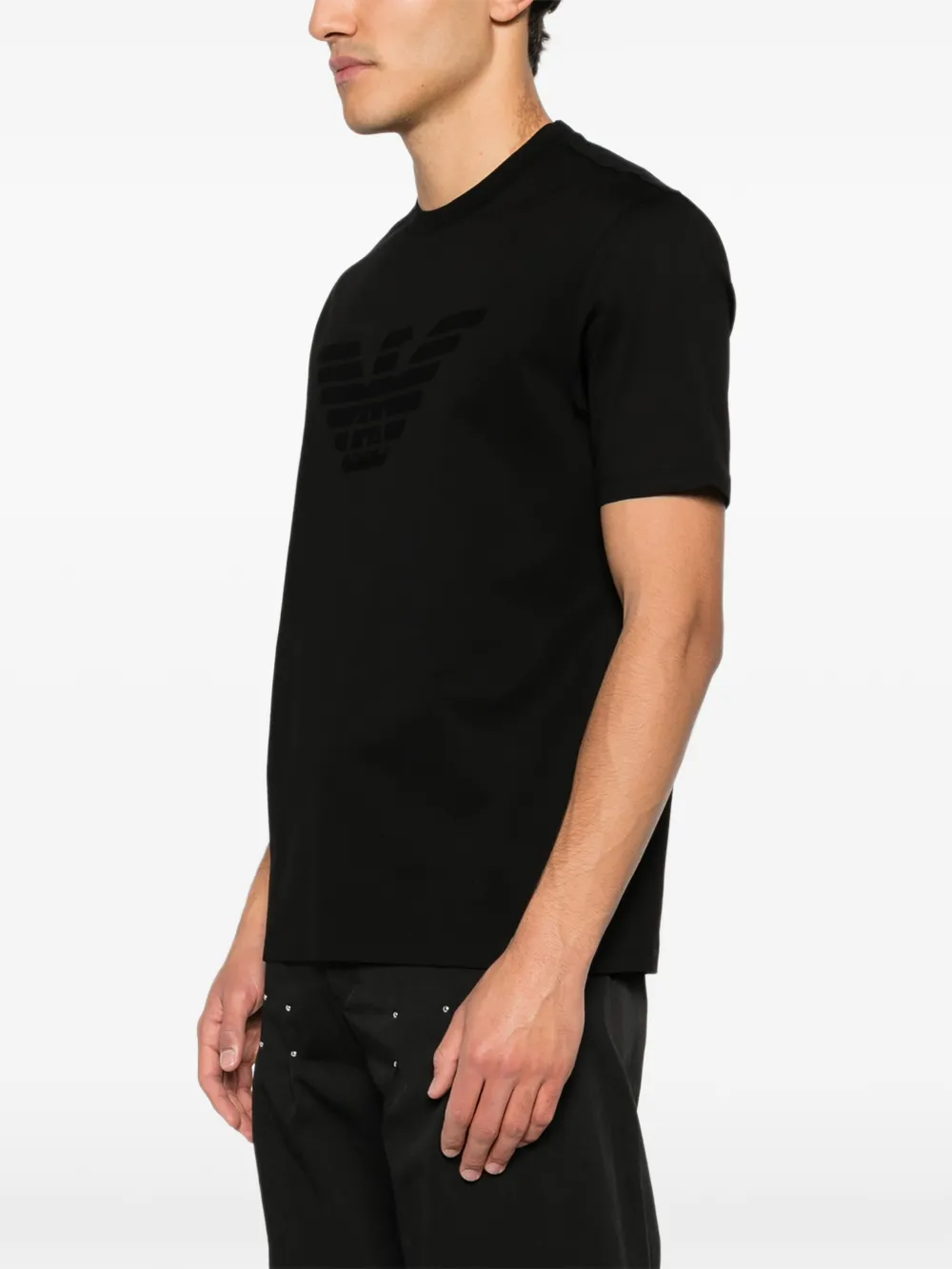 Emporio Armani T-shirt met ronde hals Zwart