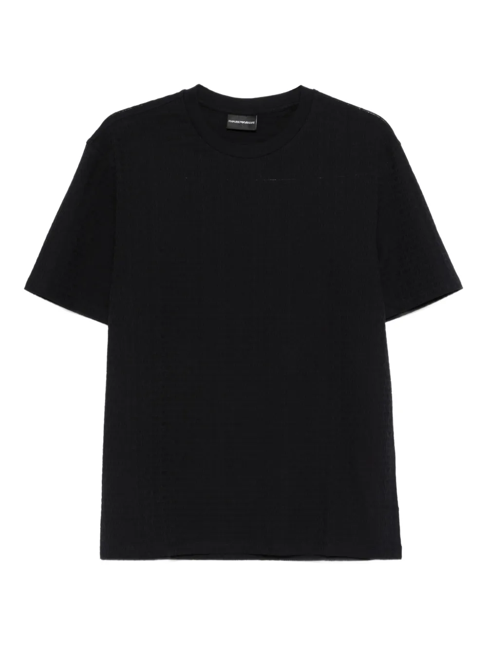 Emporio Armani textured T-shirt - Nero