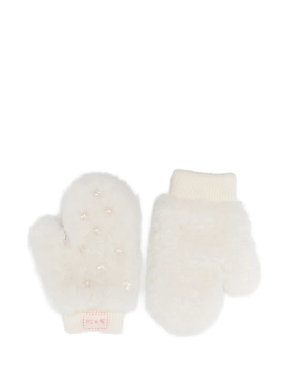 ROCKFISH x Susan Fang furry gloves - Bianco