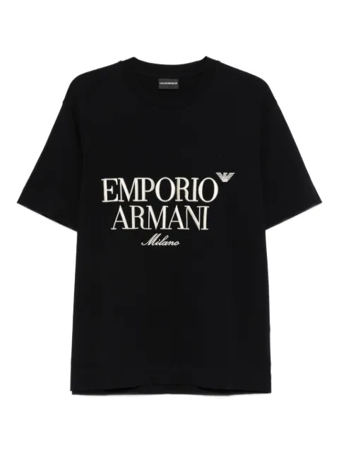 Emporio Armani logo-embroidered T-shirt