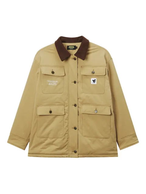 Mini Cream pocket collar jacket