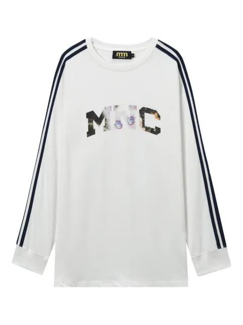 Mini Cream Gestreiftes Langarmshirt