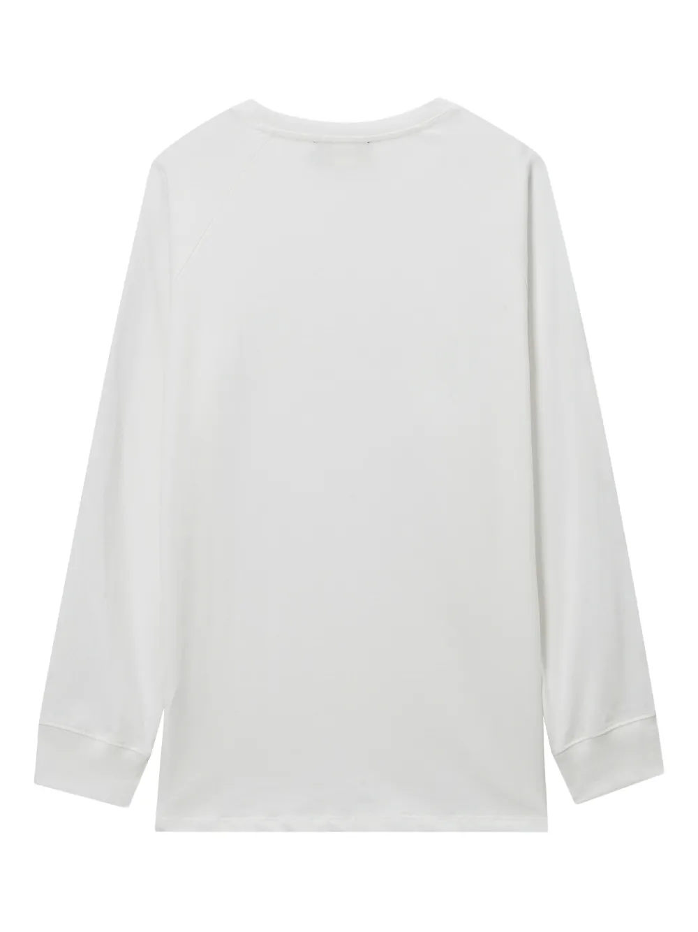Mini Cream Long-sleeve Stripe T-shirt In White