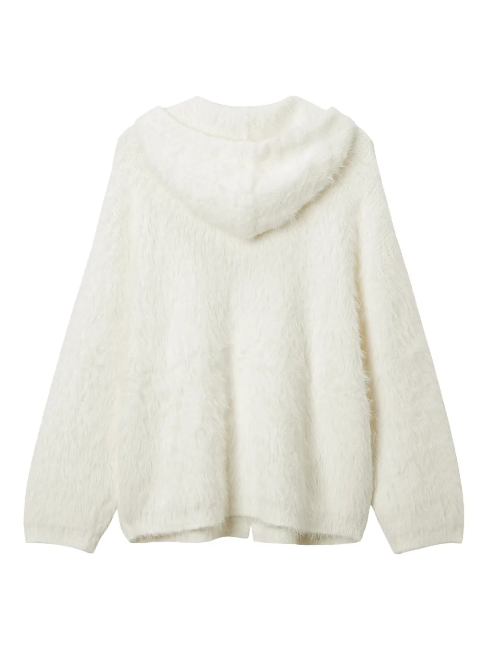 B+ab Hooded Pom-pom Cardigan In White