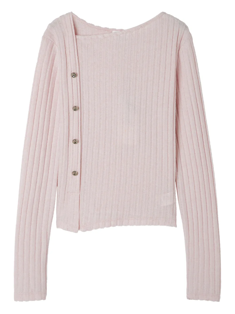 b+ab buttoned ribbed T-shirt | Pink | Image 1