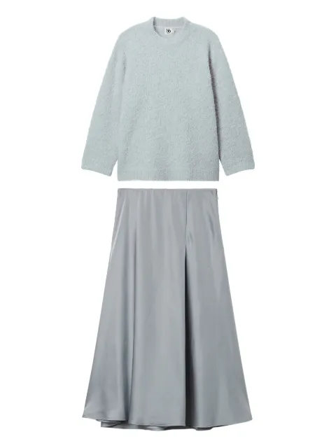 b+ab crew-neck sweater and midi skirt
