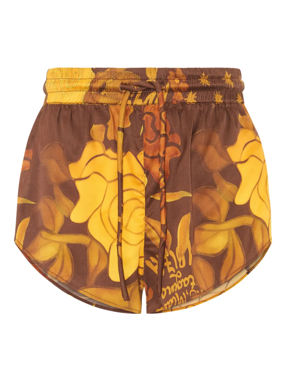 Donde Esteban Veranera drawstring floral-print shorts | Brown | Image 1