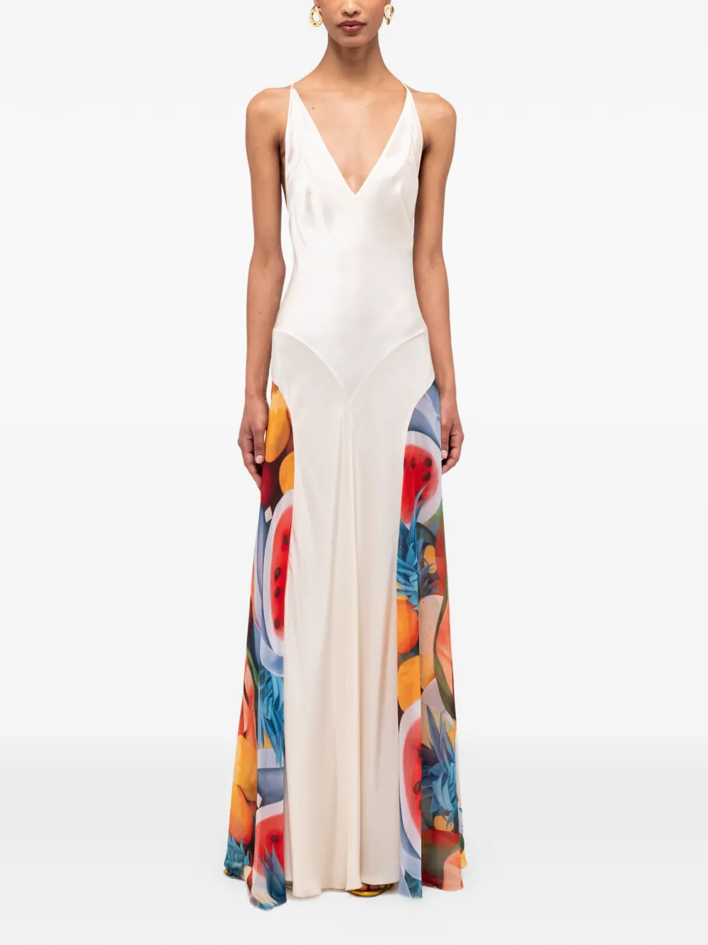 Donde Esteban vestido largo estampado con cuello en V | Vestidos de día | Image 2