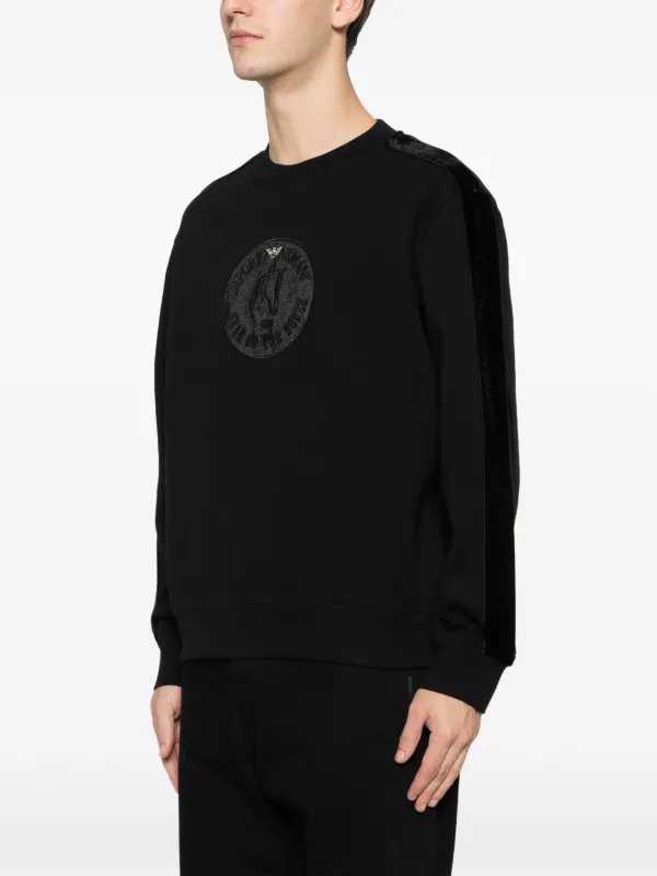 Emporio Armani ロゴ スウェットシャツ | ブラック | FARFETCH JP