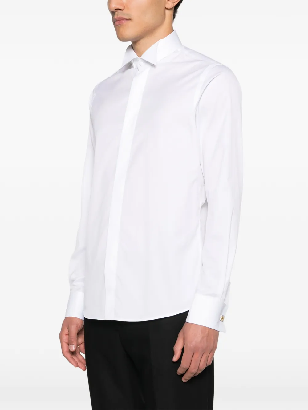 Row point-collar shirt