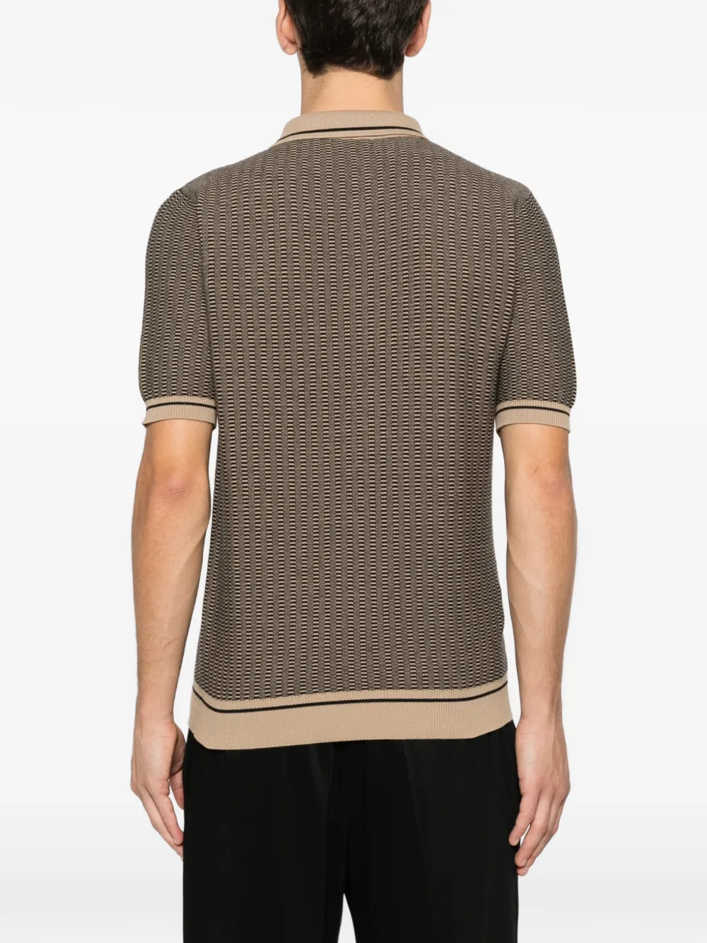 Tagliatore Poloshirt met patroon Bruin