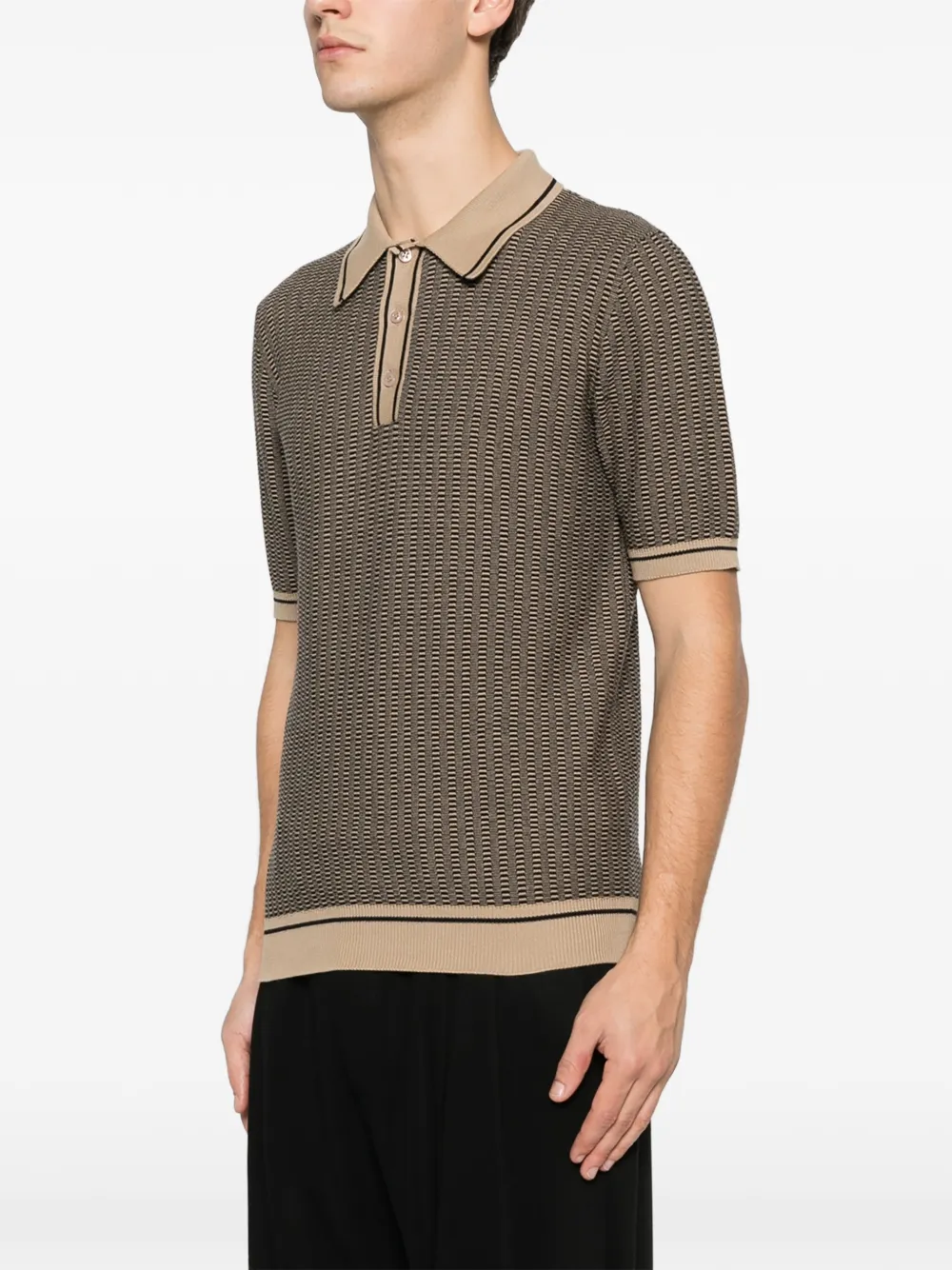 Tagliatore Poloshirt met patroon Bruin